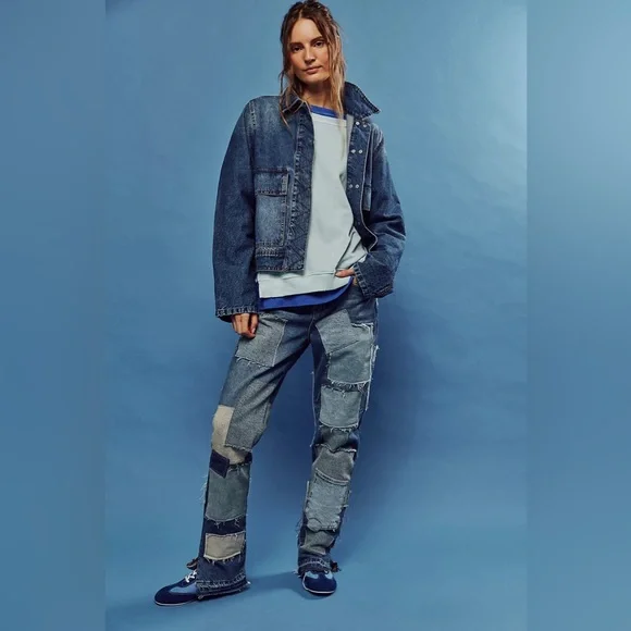 Free People Light Blue Oversized Sweatshirt - Picture 4 of 11